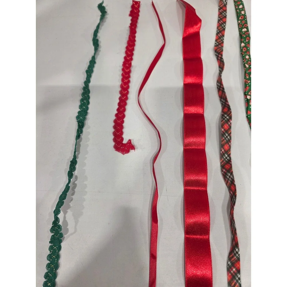 Vintage Christmas Place Mats Cloth Placemats Snowmen Holiday Table Linens Ribbon